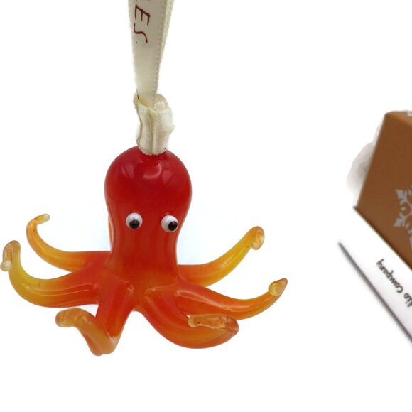 Hand Crafted Glass Octopus Ornament Mint in Box/ North Carolina Aquarium - Picture 2 of 7